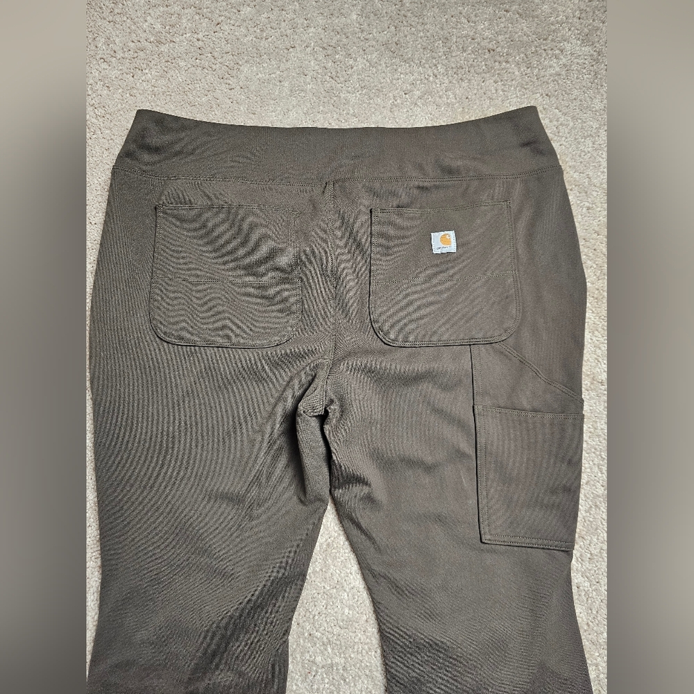 Women's Carhart Force Fitted Midweight Utility Leggings in Brown Size 1X - Picture 7 of 7
